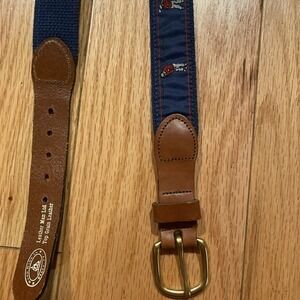 Golfers Blue Handmade Belt Top Grain Leather 48 3722‎